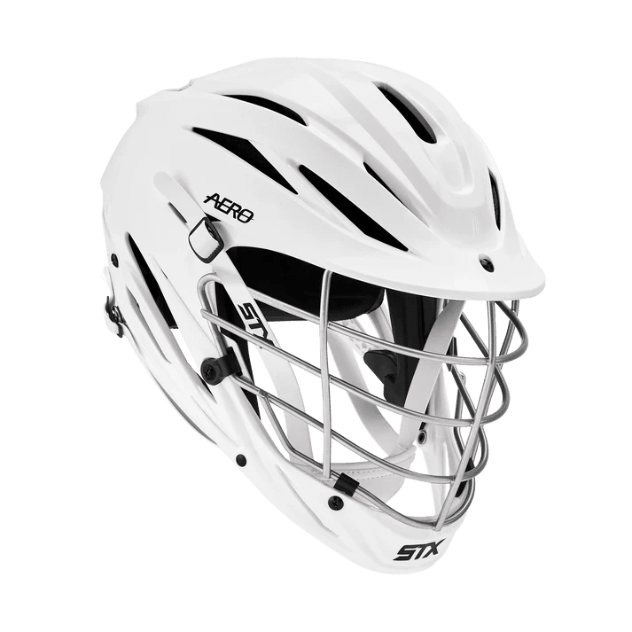 STX Aero Stock Lacrosse Helmet Helmet White Lax.com